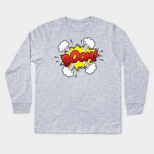 Boom Comic Book Text Kids Long Sleeve T-Shirt